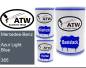 Preview: Mercedes-Benz, Azur Light Blue, 385: 500ml Lackdose + 500ml Klarlack + 250ml Härter - Set, von ATW Autoteile West.